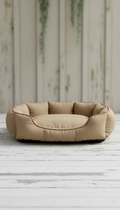Canvas Bolster Dog Bed